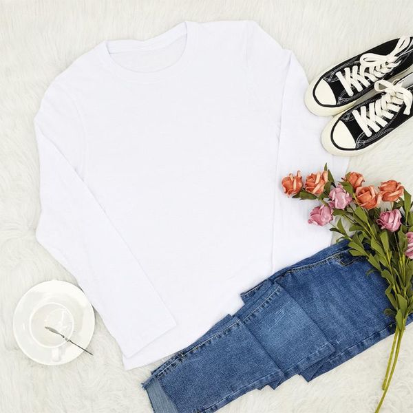 women's t-shirt diy solid color t-shirts casual long sleeve o neck white fashion female simple pure tees shirts clothing poleras
women's t-shirt diy solid color t-shirts casual long sleeve o neck white fashion female simple pure tees shirts clothing poleras