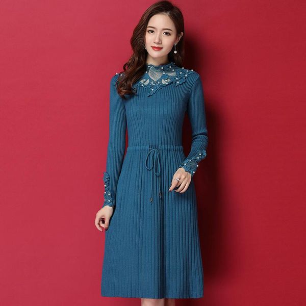casual dresses 2021 autumn knitting dress women solid color o-neck sweater fashion loose knee-length, Black;gray
casual dresses 2021 autumn knitting dress women solid color o-neck sweater fashion loose knee-length, Black;gray