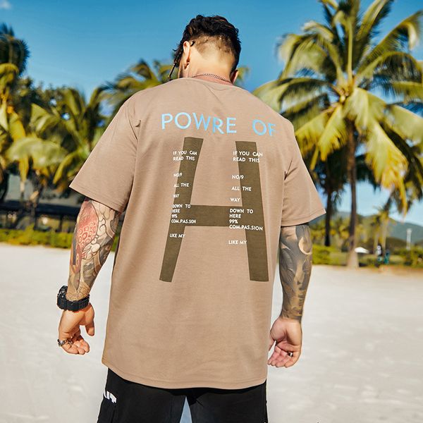 tee 2021 large letter oversized t-shirt male lets down fat man's crew's neck cotton shirt clothes, White;black
tee 2021 large letter oversized t-shirt male lets down fat man's crew's neck cotton shirt clothes, White;black