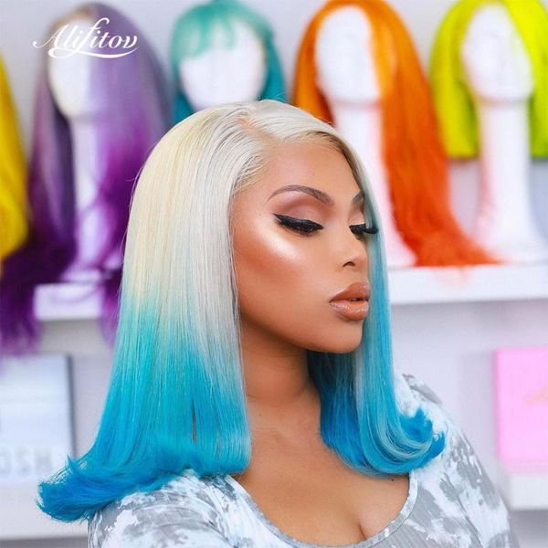 lace wigs alifitov short bob blue colored human hair straight purple ombre front wig preplucked brazilian remy, Black;brown
lace wigs alifitov short bob blue colored human hair straight purple ombre front wig preplucked brazilian remy, Black;brown