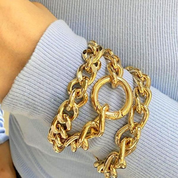 link, chain 3pcs gothic miami curb bracelet women's hip hop gold retro simple geometric round bracelets set fashion girl jewelry gift, Black
link, chain 3pcs gothic miami curb bracelet women's hip hop gold retro simple geometric round bracelets set fashion girl jewelry gift, Black