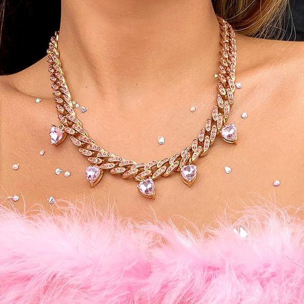 chains jewelry vintage micro-inlaid rhinestone love tassel clavicle chain hip-hop punk cuban inlaid necklace, Silver
chains jewelry vintage micro-inlaid rhinestone love tassel clavicle chain hip-hop punk cuban inlaid necklace, Silver
