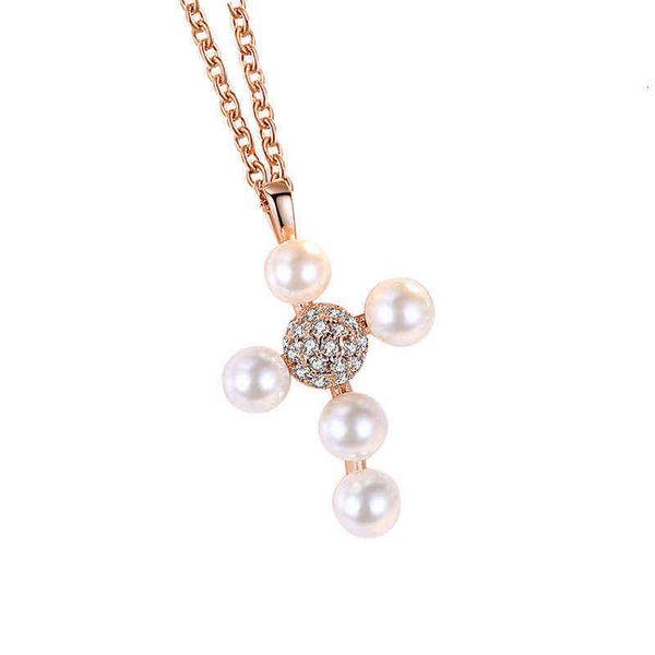 net red singapore s925 pearl cross frame sterling sier necklace pendant small simple design clavicle chain female, Silver
net red singapore s925 pearl cross frame sterling sier necklace pendant small simple design clavicle chain female, Silver