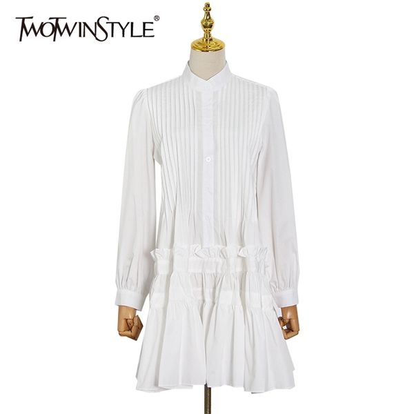 casual white dress for women stand collar puff long sleeve loose waist ruched a line mini dresses female summer 210520, Black;gray
casual white dress for women stand collar puff long sleeve loose waist ruched a line mini dresses female summer 210520, Black;gray