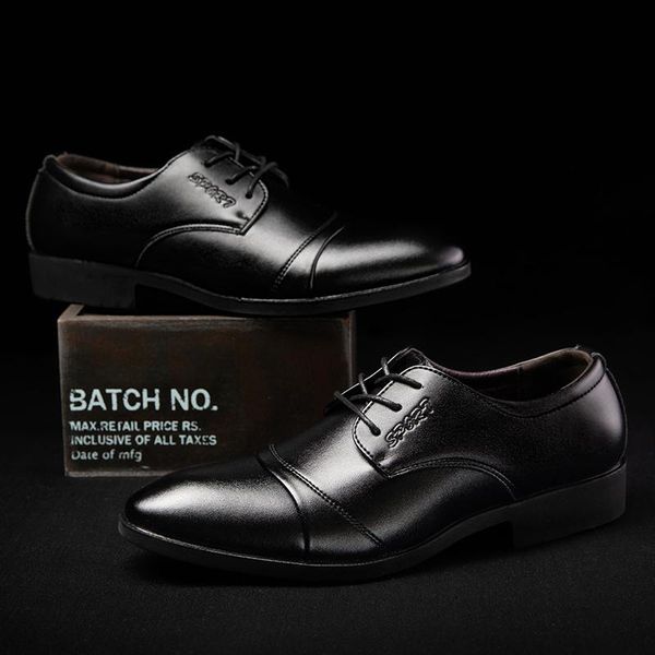 dress shoes 2021 men's business casual flat bottom overshoot office wedding pointed leather, Black
dress shoes 2021 men's business casual flat bottom overshoot office wedding pointed leather, Black