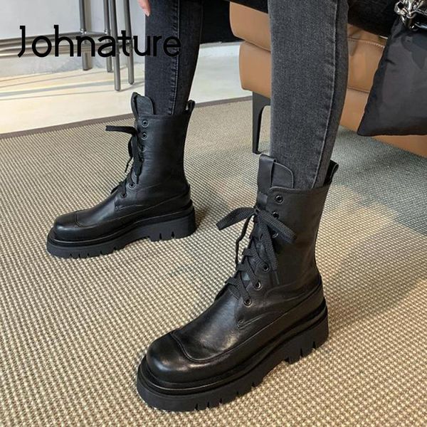 boots johnature genuine leather shoes women lace-up british style 2021 autumn handmade fashion all-match platform, Black
boots johnature genuine leather shoes women lace-up british style 2021 autumn handmade fashion all-match platform, Black