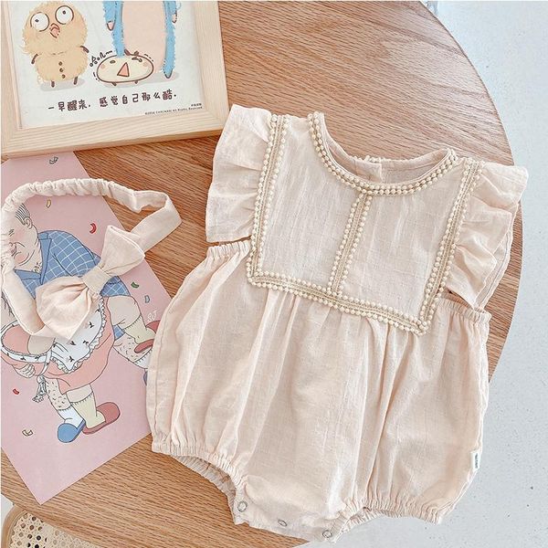 born girl romper body ruffled sleeveless playsuit headband 2pcs 2021summer cute french princess baby clothes jumpsuits, Blue
born girl romper body ruffled sleeveless playsuit headband 2pcs 2021summer cute french princess baby clothes jumpsuits, Blue
