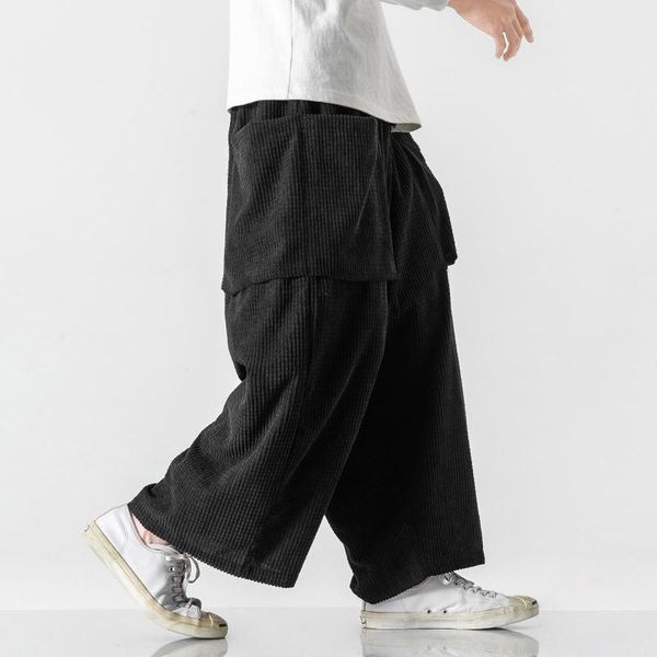 men's pants m-5xl plus size japanese hip hop streetwear wide leg loose fit 4-pocket comfort stretch corduroy man xxxxxl, Black
men's pants m-5xl plus size japanese hip hop streetwear wide leg loose fit 4-pocket comfort stretch corduroy man xxxxxl, Black