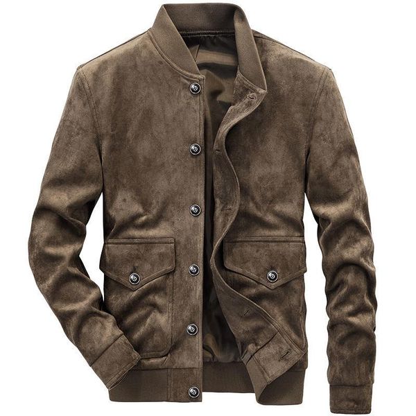 men's jackets spring autumn men fashion korean style suede slim male solid color motobycle hansome plus size 4xl coats s190, Black;brown
men's jackets spring autumn men fashion korean style suede slim male solid color motobycle hansome plus size 4xl coats s190, Black;brown