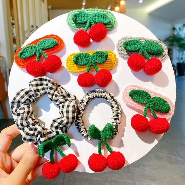 hair accessories kids cute wool cherry scrunchies bands clips set for girls plaid headwear ties ropes ponytail holoder knit, Slivery;white
hair accessories kids cute wool cherry scrunchies bands clips set for girls plaid headwear ties ropes ponytail holoder knit, Slivery;white