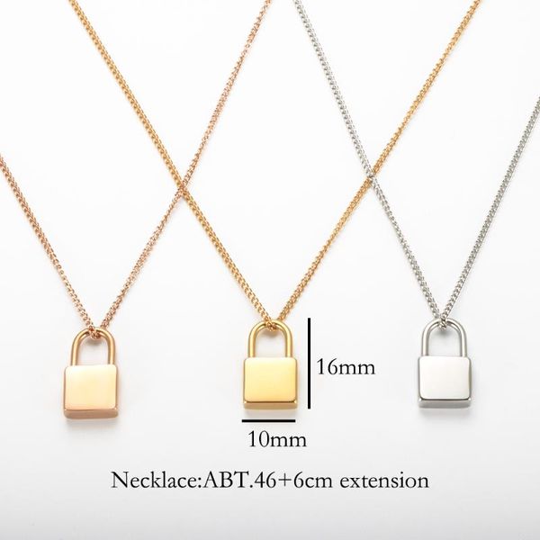 pendant necklaces flat mini lock necklace no fading delicate dainty jewellry designer logo customize wholesale neckalce france style, Silver
pendant necklaces flat mini lock necklace no fading delicate dainty jewellry designer logo customize wholesale neckalce france style, Silver