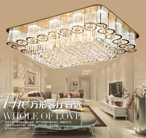 ceiling lights luxury atmosphere led living room lamp european round rectangular bedroom gold crystal lighting fixture
ceiling lights luxury atmosphere led living room lamp european round rectangular bedroom gold crystal lighting fixture