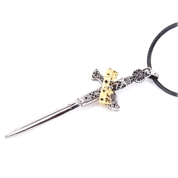 thomas stijl kroon zwaard hanger & faux lederen ketting, rebel hart sieraden voor mannen vrouwen ts, Silver
thomas stijl kroon zwaard hanger & faux lederen ketting, rebel hart sieraden voor mannen vrouwen ts, Silver