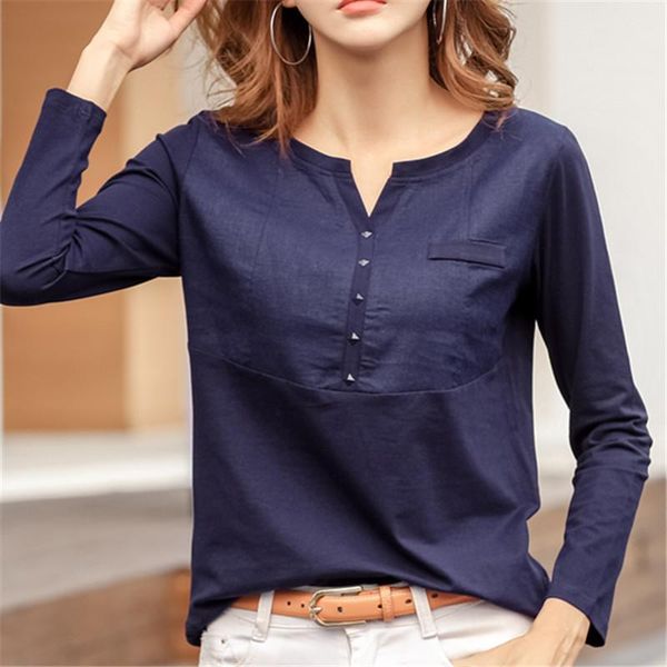 women's t-shirt women fashion solid t-shirts v-neck patchwork long sleeve clothes 2021 autumn office lady plus size female cotton tee, White
women's t-shirt women fashion solid t-shirts v-neck patchwork long sleeve clothes 2021 autumn office lady plus size female cotton tee, White