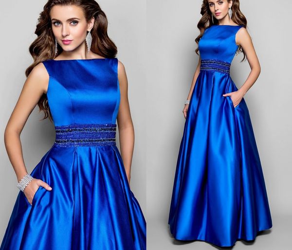 royal blue a-line formal evening dress 2022 boat neck beads floor length satin prom party gowns vestidos fiesta robe de soirée, Black;red
royal blue a-line formal evening dress 2022 boat neck beads floor length satin prom party gowns vestidos fiesta robe de soirée, Black;red