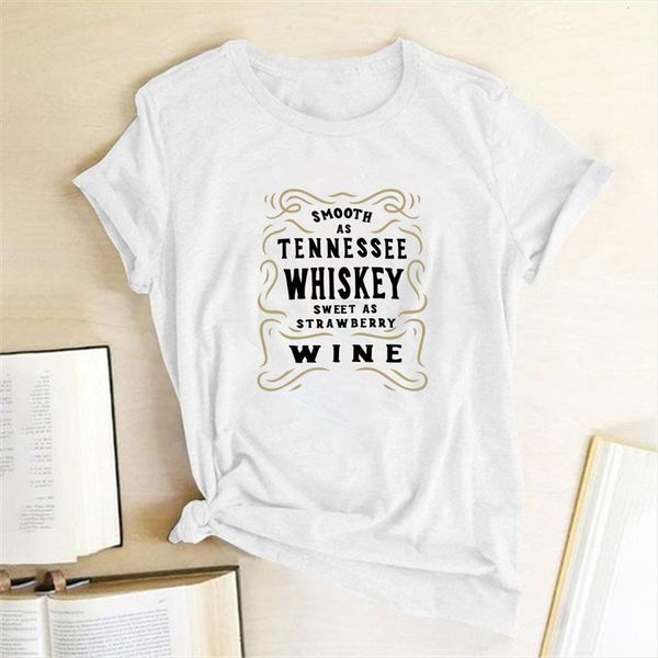 tennessee whiskey wine letter womens t shirts print summer graphic streetwear mujer camisetas, White
tennessee whiskey wine letter womens t shirts print summer graphic streetwear mujer camisetas, White