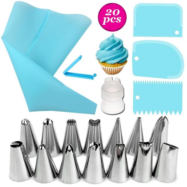 baking & pastry tools 20 pcs cake decorating kit set piping tips icing bag nozzles tool
baking & pastry tools 20 pcs cake decorating kit set piping tips icing bag nozzles tool