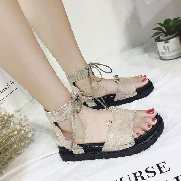 fashion pu ankle strap gladiator sandals women flat rome solid lace-up casual, Black
fashion pu ankle strap gladiator sandals women flat rome solid lace-up casual, Black