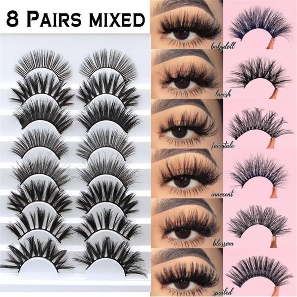 8pair/set multilayers 3d mink hair false eyelashes natural long wispies flfuffy extension full volume eyes makeup1
8pair/set multilayers 3d mink hair false eyelashes natural long wispies flfuffy extension full volume eyes makeup1