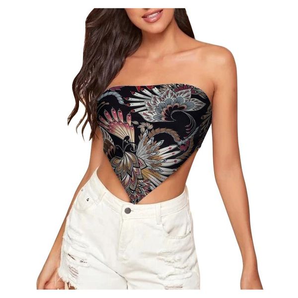 strapless camisole women summer fashion open back cashew print navel wrap breast sleeveless female vest tee high street#bl3 women's tan, White 
strapless camisole women summer fashion open back cashew print navel wrap breast sleeveless female vest tee high street#bl3 women's tan, White