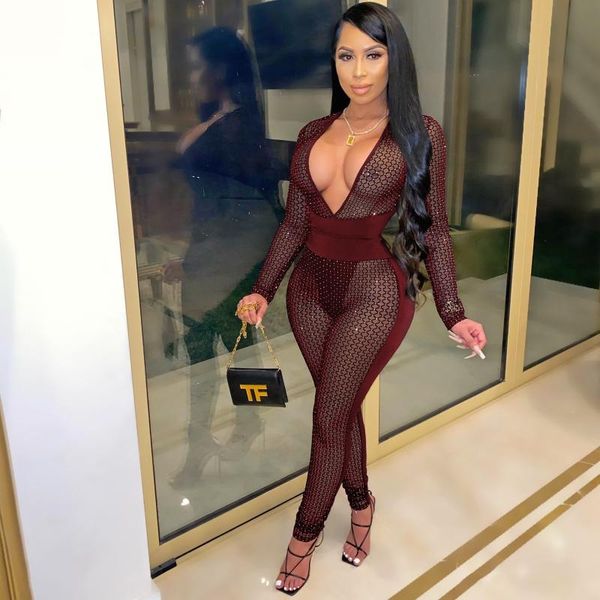 women's jumpsuits & rompers women mesh hollow see-through slim jumpsuit solid color long sleeve v-neck high waist skinny shining bodyco, Black;white
women's jumpsuits & rompers women mesh hollow see-through slim jumpsuit solid color long sleeve v-neck high waist skinny shining bodyco, Black;white