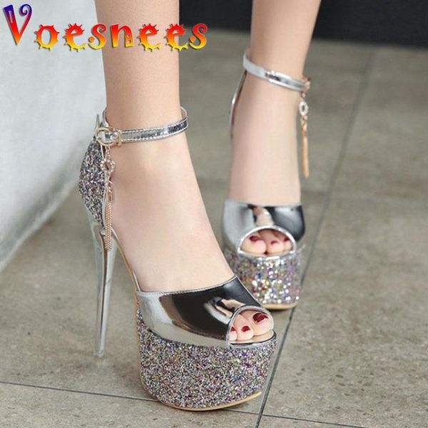 sandals 2021 fashion peep toe women summer shiny platform stiletto shoes 14cm cover heel diamond fringes buckle strap high heels, Black
sandals 2021 fashion peep toe women summer shiny platform stiletto shoes 14cm cover heel diamond fringes buckle strap high heels, Black