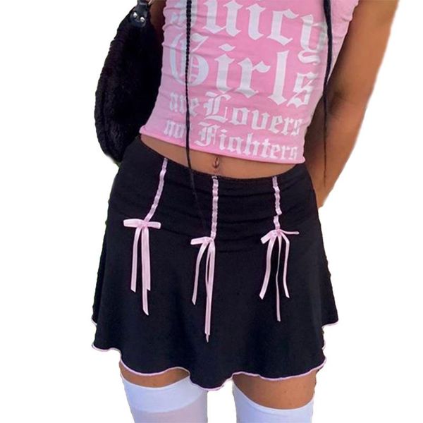 women's a line mini skirt casual high waist above knee bowknot short drape for summer fall skirts, Black
women's a line mini skirt casual high waist above knee bowknot short drape for summer fall skirts, Black