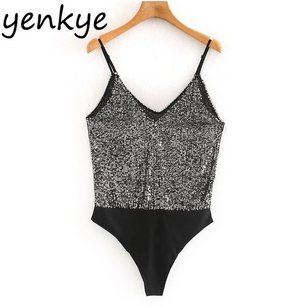 vintage patchwork sequin bodysuit women sleeveless v neck summer body mujer playsuit xngc9732 210514, Black;white
vintage patchwork sequin bodysuit women sleeveless v neck summer body mujer playsuit xngc9732 210514, Black;white