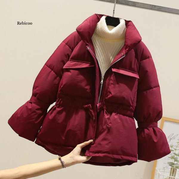 women's down & parkas women winter jackets 2021 fashion thick warm lantern sleeve slim solid sweet for female, Black
women's down & parkas women winter jackets 2021 fashion thick warm lantern sleeve slim solid sweet for female, Black