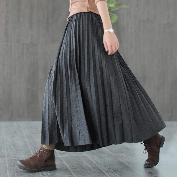 skirts 2021 fashion casual winter and autumn vintage wool long maxi pleated elastic waist brown black
skirts 2021 fashion casual winter and autumn vintage wool long maxi pleated elastic waist brown black
