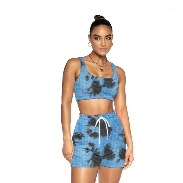 women's tracksuits vazn 2021 summer european and american tie-dye yoga sports vest shorts two-piece set, Gray
women's tracksuits vazn 2021 summer european and american tie-dye yoga sports vest shorts two-piece set, Gray