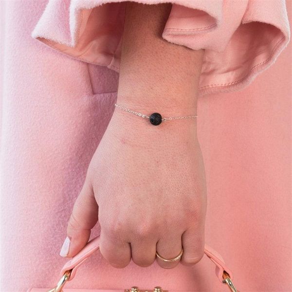 charm bracelets gold chain rock black lava stone bead anklet link bracelet essential oil perfume jewelry for women, Golden;silver
charm bracelets gold chain rock black lava stone bead anklet link bracelet essential oil perfume jewelry for women, Golden;silver