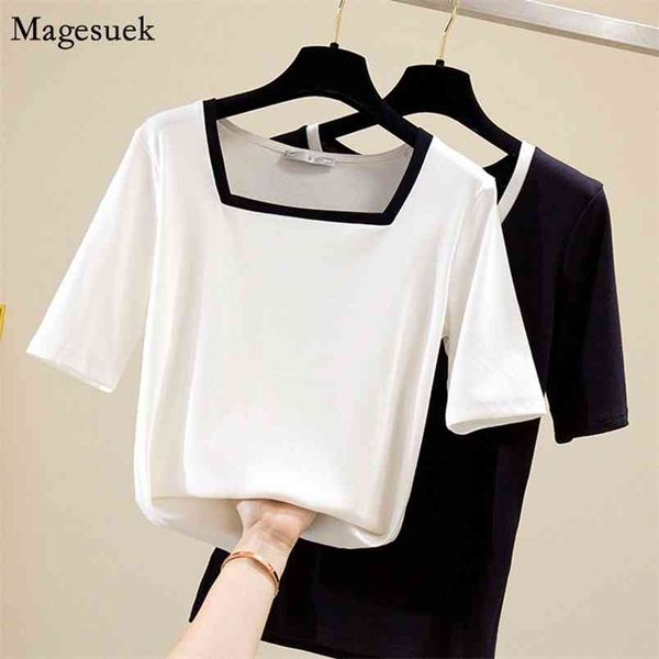 short sleeve solid cotton woman tshirts summer casual square collar t shirt women plus size loose women's t-shirt 13390 210512, White
short sleeve solid cotton woman tshirts summer casual square collar t shirt women plus size loose women's t-shirt 13390 210512, White