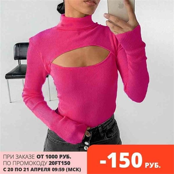 spring hollow out t-shirts woman slim knitted turtleneck tee long sleeve ladies clothing 210421, White
spring hollow out t-shirts woman slim knitted turtleneck tee long sleeve ladies clothing 210421, White