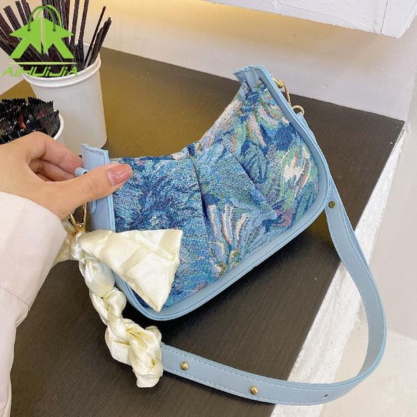 evening bags fashion ribbon woman shoulder underarm pu patchwork printing messenger bag designer female crescent handbag
evening bags fashion ribbon woman shoulder underarm pu patchwork printing messenger bag designer female crescent handbag