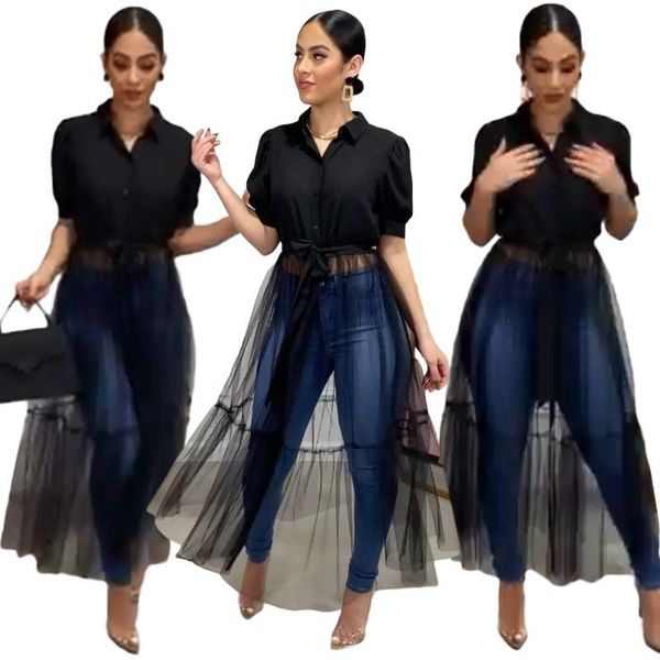casual dresses 2021 summer arrival ladies dress brand elegant comfortable mesh stitching shirt vestidos, Black;gray
casual dresses 2021 summer arrival ladies dress brand elegant comfortable mesh stitching shirt vestidos, Black;gray