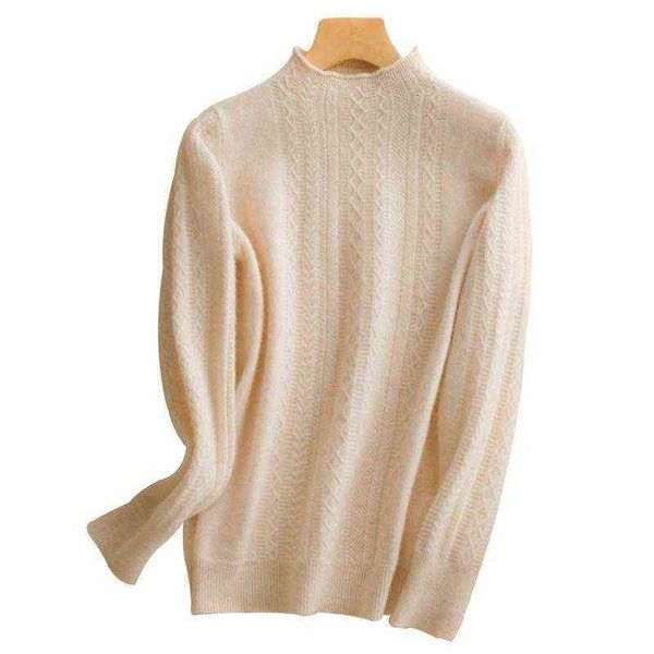 half high neck sweater women's 100 solid color wool knitted bottom 2021 autumn winter pullover cashmere women, White;black
half high neck sweater women's 100 solid color wool knitted bottom 2021 autumn winter pullover cashmere women, White;black