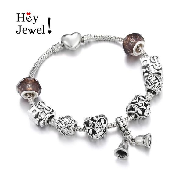 link, chain sliver crystal beads bracelets&bangles with heart bell pendant luxury diy charm bracelet for women pulseira jewelry gifts, Black
link, chain sliver crystal beads bracelets&bangles with heart bell pendant luxury diy charm bracelet for women pulseira jewelry gifts, Black