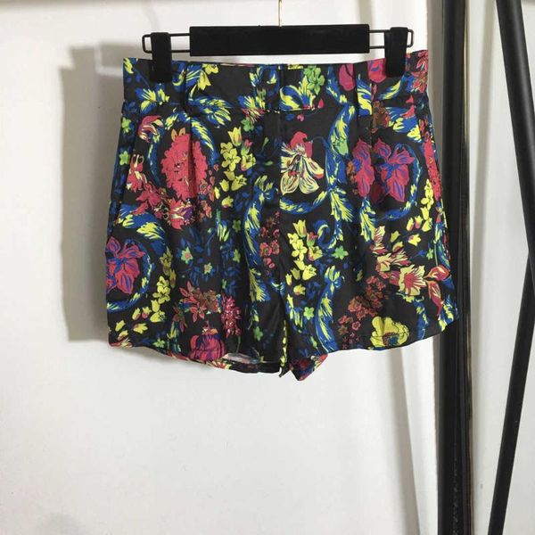 women's shorts 2021 summer spring fashion retro print high-rise b757, White;black
women's shorts 2021 summer spring fashion retro print high-rise b757, White;black