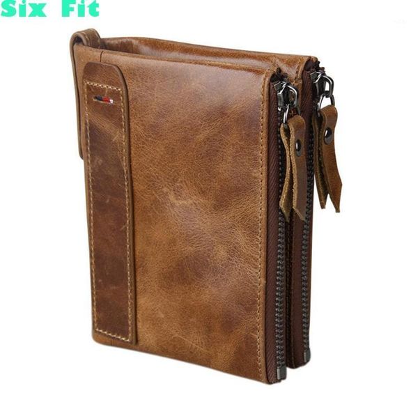 sixfit genuine wallet cowhide leather men wallets double zipper short purse coin pockets anti rfid card holders1, Red;black
sixfit genuine wallet cowhide leather men wallets double zipper short purse coin pockets anti rfid card holders1, Red;black