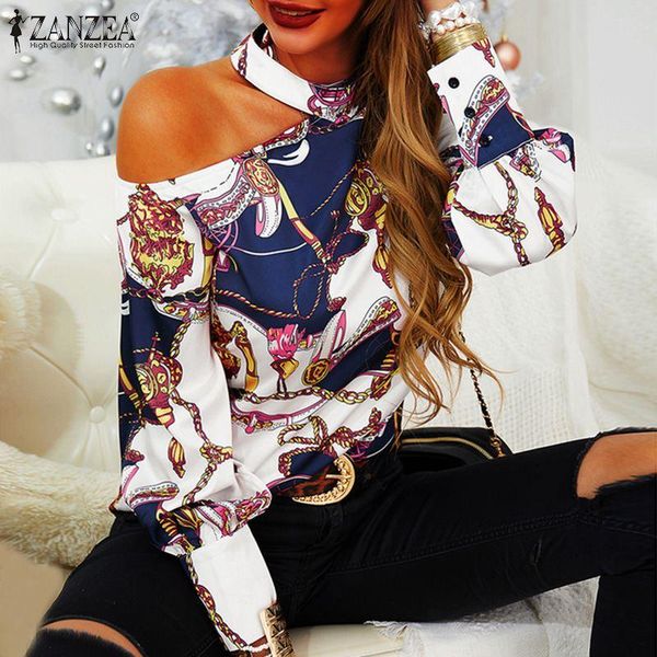women's blouses & shirts fashion lady holiday printed blusa oversize womens autumn blouse 2021 off shoulder tunic zanzea party elegant, White
women's blouses & shirts fashion lady holiday printed blusa oversize womens autumn blouse 2021 off shoulder tunic zanzea party elegant, White