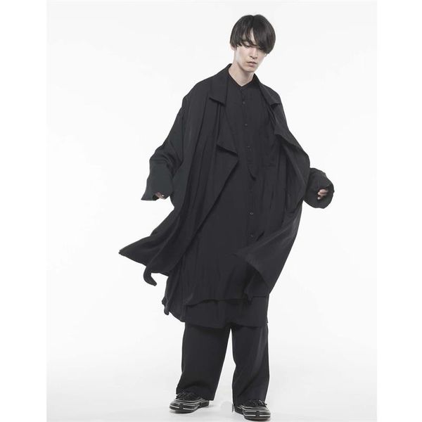 men's trench coats autumn winter man long lapel loose type windbreaker pure color coat tide goes with everything, Tan;black
men's trench coats autumn winter man long lapel loose type windbreaker pure color coat tide goes with everything, Tan;black