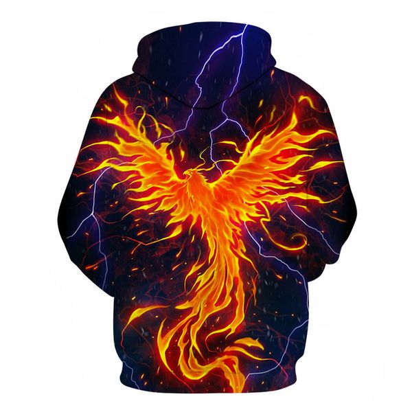 3d men's women's digital printing flame phoenix series hoodie loose and versatile top, Black
3d men's women's digital printing flame phoenix series hoodie loose and versatile top, Black
