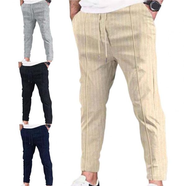 men's pants solid color drawstring elastic waist sweatpants slim autumn trousers for men, Black
men's pants solid color drawstring elastic waist sweatpants slim autumn trousers for men, Black