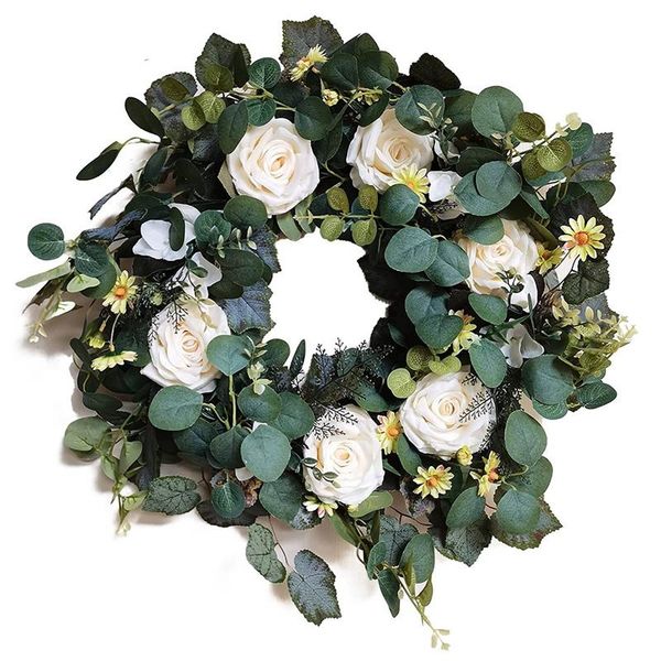 decorative flowers & wreaths 22 inch door wreath eucalyptus leaves daisy white rose spring summer front artificial green home
decorative flowers & wreaths 22 inch door wreath eucalyptus leaves daisy white rose spring summer front artificial green home
