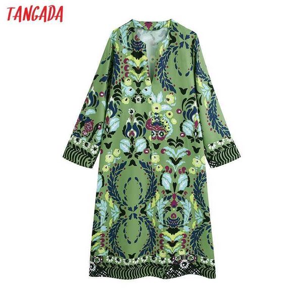 tangada fashion women green floral print oversized dress vintage long sleeve casual ladies midi dress be962 210609, Black;gray
tangada fashion women green floral print oversized dress vintage long sleeve casual ladies midi dress be962 210609, Black;gray