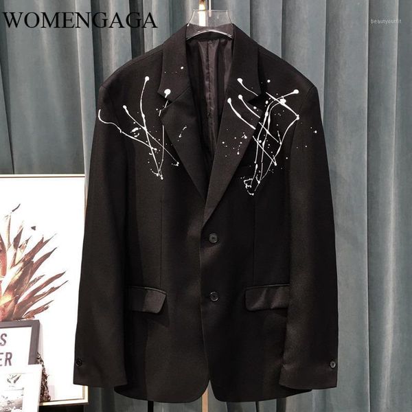 lapel loose and comfortable splash ink print business suit girl female street leisure button w0018 women's suits & blazers, White;black
lapel loose and comfortable splash ink print business suit girl female street leisure button w0018 women's suits & blazers, White;black