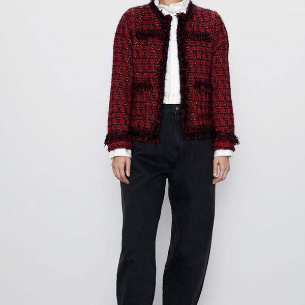 women's wool & blends tweed jacket coat ladies high-end small fragrant wind beaded a generation woolen vestidos elegant women fall fash, Black
women's wool & blends tweed jacket coat ladies high-end small fragrant wind beaded a generation woolen vestidos elegant women fall fash, Black