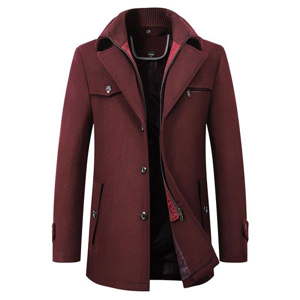 men's trench coats brand comfortable thick wool blends woolen pea coat men winter warm fashion male casual overcoat, Tan;black
men's trench coats brand comfortable thick wool blends woolen pea coat men winter warm fashion male casual overcoat, Tan;black