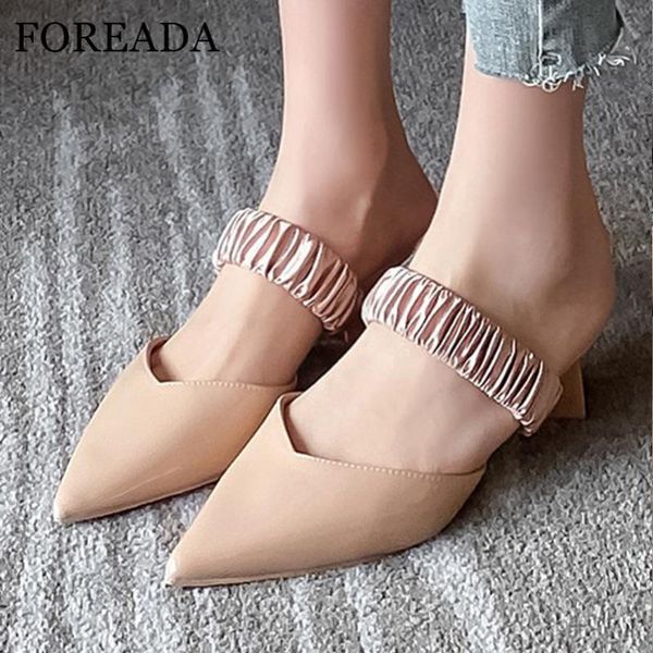 dress shoes foreada natural genuine leather mules pointed toe block heels pumps shallow med heel ladies footwear green 39, Black
dress shoes foreada natural genuine leather mules pointed toe block heels pumps shallow med heel ladies footwear green 39, Black